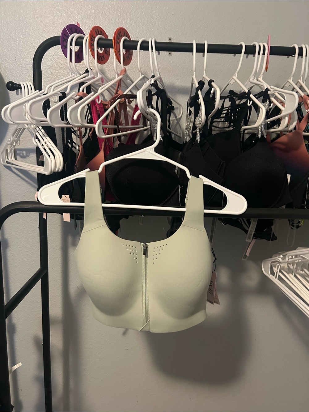Victoria's Secret Light Green Front-Zip Sports Bra